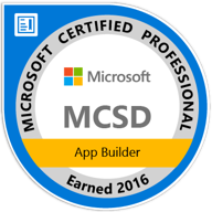 MCSD: App Builder, Microsoft certification, 2016